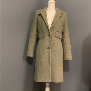 Olive green duster winter jacket